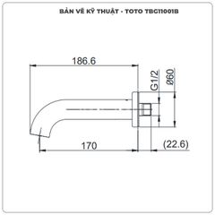 Vòi xả bồn TOTO TBG11001B âm tường