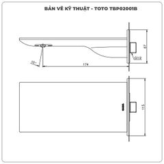 Vòi xả bồn TOTO TBP02001B âm tường