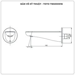 Vòi xả bồn TOTO TBS03001B âm tường