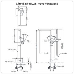 Vòi sen xả bồn tắm TOTO TBG02306B/TBN01105B
