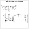 Vòi xả bồn tắm TOTO TBG03201BA (TBG03201B) 3 lỗ