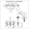 Vòi sen xả bồn tắm TOTO TBG08202A 4 Lỗ