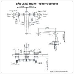 Vòi xả bồn tắm TOTO TBG09201B 3 lỗ
