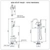 Vòi sen xả bồn tắm TOTO TBP01301A/TBN01105B