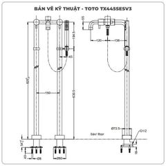 Vòi sen xả bồn tắm TOTO TX445SESV3