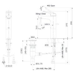Vòi rửa mặt lavabo TOTO TTLR301FV-1R