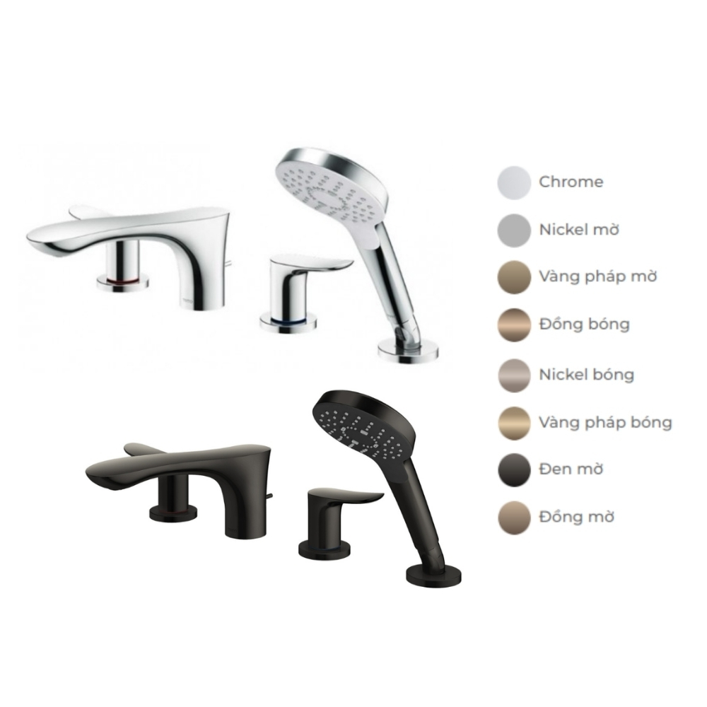 Vòi sen xả bồn tắm TOTO TBG01202BB 4 lỗ (TBG01202B)