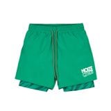  Green Short - Quần Đùi Thể Thao Nam 2 Lớp 