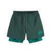  Dark Green Short - Quần Đùi Thể Thao Nam 2 Lớp 