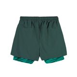  Dark Green Short - Quần Đùi Thể Thao Nam 2 Lớp 