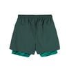  Dark Green Short - Quần Đùi Thể Thao Nam 2 Lớp 