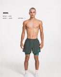  Dark Green Short - Quần Đùi Thể Thao Nam 2 Lớp 