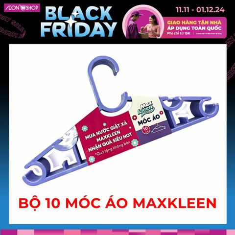 [BÌNH TÂN] [HÀNG TẶNG KHÔNG BÁN] Bộ 10 Móc Áo Maxkleen