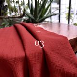  [Vải MM] (109) Vải Linen Bố Gân Dày Dặn, Mát, Chống Nhăn Lên Đầm, Váy, Quần, Vest, Set (Giá Bán 0.55m) 