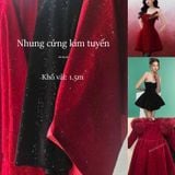  [605] Vải Nhung Cứng Kim Tuyến Mịn Đẹp Lên Áo Dài, Đầm, Váy, Áo Kiểu (giá bán 0.5m) 