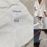  [Vải MM] [104] Vải Linen Gân Đã Wash Mỏng, Mát, Rũ Nhẹ May Sơ Mi, Váy, Đầm, Bộ (Giá Bán 0.5m) 