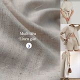  [Vải MM] [104] Vải Linen Gân Đã Wash Mỏng, Mát, Rũ Nhẹ May Sơ Mi, Váy, Đầm, Bộ (Giá Bán 0.5m) 