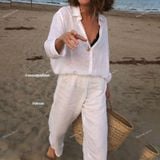  [Vải MM] [104] Vải Linen Gân Đã Wash Mỏng, Mát, Rũ Nhẹ May Sơ Mi, Váy, Đầm, Bộ (Giá Bán 0.5m) 