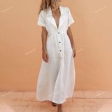  [Vải MM] [104] Vải Linen Gân Đã Wash Mỏng, Mát, Rũ Nhẹ May Sơ Mi, Váy, Đầm, Bộ (Giá Bán 0.5m) 