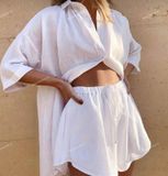  [Vải MM] [104] Vải Linen Gân Đã Wash Mỏng, Mát, Rũ Nhẹ May Sơ Mi, Váy, Đầm, Bộ (Giá Bán 0.5m) 