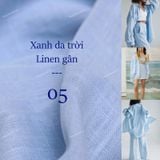  [Vải MM] [104] Vải Linen Gân Đã Wash Mỏng, Mát, Rũ Nhẹ May Sơ Mi, Váy, Đầm, Bộ (Giá Bán 0.5m) 