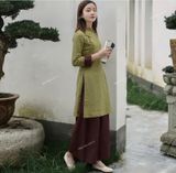  [Vải MM] (110) Vải Linen Cotton Lạnh Mềm, Chống Nhăn, Rũ Nhẹ Lên Pháp Phục, Sơ Mi, Quần, Đầm, Váy, Set Bộ (Giá bán 0.55m) 