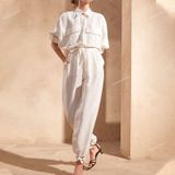  [Vải MM] (110) Vải Linen Cotton Lạnh Mềm, Chống Nhăn, Rũ Nhẹ Lên Pháp Phục, Sơ Mi, Quần, Đầm, Váy, Set Bộ (Giá bán 0.55m) 