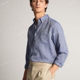  [Vải MM] [116] Vải Linen Xước Muối Tiêu Chống Nhăn Lên Sơ Mi Nam, Nữ, Váy, Đầm, Set Bộ (Giá Bán 0.55m) 