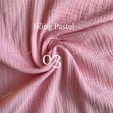  [180] Vải Xô Muslin 2 Lớp Mềm, Mát, Thấm Hút Tốt May Đồ Cho Bé, Quần, Váy, Đầm (Giá Bán 0.5m) 