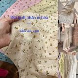  [Vải MM] [154] Vải Đũi Lạnh Nhăn In Hoa Mềm Mát Lên Sơ Mi, Áo Dài, Váy, Đầm (giá bán 0.5m) 