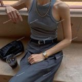  [750] Vải Thun Nỉ Gân Co Giãn 4 Chiều May Áo, Váy, Đầm, Set Bộ (Giá bán 0.5m) 