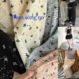  [751] Vải Thun Sóng Nơ Co Giãn 4 Chiều May Áo, Váy, Đầm, Set Bộ (Giá bán 0.5m) 