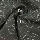  [Vải MM] (224) Vải Tơ Hoa Hồng May Áo Dài, Váy, Đầm Thiết Kế (Giá Bán 0.5m) 