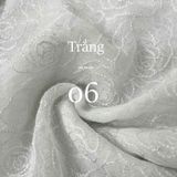  [Vải MM] (224) Vải Tơ Hoa Hồng May Áo Dài, Váy, Đầm Thiết Kế (Giá Bán 0.5m) 