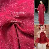  [Vải MM] (224) Vải Tơ Hoa Hồng May Áo Dài, Váy, Đầm Thiết Kế (Giá Bán 0.5m) 