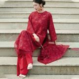  [Vải MM] (224) Vải Tơ Hoa Hồng May Áo Dài, Váy, Đầm Thiết Kế (Giá Bán 0.5m) 