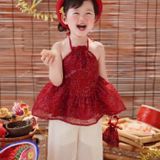  [Vải MM] (224) Vải Tơ Hoa Hồng May Áo Dài, Váy, Đầm Thiết Kế (Giá Bán 0.5m) 