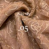  [Vải MM] (224) Vải Tơ Hoa Hồng May Áo Dài, Váy, Đầm Thiết Kế (Giá Bán 0.5m) 