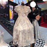  [226] Vải Tơ Hoa Mai Nổi Cao Cấp May Áo Dài, Váy, Đầm Thiết Kế (Giá Bán 0.5m) 