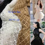  (229) Vải Tơ Lưới Đan Thoi Thiết Kế Lên Đầm, Váy, Set Bộ, Áo Dài Cần Lót (Giá Bán 0.5m) 