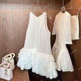  (229) Vải Tơ Lưới Đan Thoi Thiết Kế Lên Đầm, Váy, Set Bộ, Áo Dài Cần Lót (Giá Bán 0.5m) 