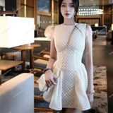  (229) Vải Tơ Lưới Đan Thoi Thiết Kế Lên Đầm, Váy, Set Bộ, Áo Dài Cần Lót (Giá Bán 0.5m) 