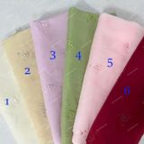  [Vải MM] (232) Vải Tơ Nến Thêu Hoa May Áo Dài, Váy, Đầm Thiết Kế (Giá Bán 0.5m) 