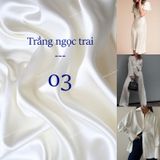  [Vải MM] (300) Vải Lụa Ngọc Trai Loại 1 Chính Phẩm Giãn Nhẹ, Mướt May Áo Dài, Sơ Mi, Váy, Đầm, Set Bộ (Giá bán 0.55m) 