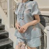  [312] Vải Tafta Gấm Hồ Điệp Cao Cấp May Áo, Áo Dài, Váy, Đầm, Set Bộ (giá bán 0.5m) 