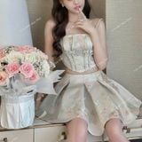  [312] Vải Tafta Gấm Hồ Điệp Cao Cấp May Áo, Áo Dài, Váy, Đầm, Set Bộ (giá bán 0.5m) 