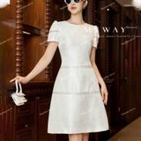  [Vải MM] (314) Vải Tafta Vân Gỗ Sang Trọng, Không Giãn Lên Áo Dài, Váy, Đầm Thiết Kế (Giá bán 0.5m) 