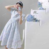  [330] Vải Gấm Xốp Hoa Hồng Lên Áo, Váy, Đầm, Set Bộ, Áo Dài Thiết Kế (Giá Bán 0.5m) 