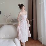  [311] Vải Tafta Gấm Hoa Nổi Thời Trang Lên Áo, Váy, Đầm, Set Bộ, Áo Dài (Giá Bán 0.5m) 