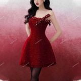  [605] Vải Nhung Cứng Kim Tuyến Mịn Đẹp Lên Áo Dài, Đầm, Váy, Áo Kiểu (giá bán 0.5m) 